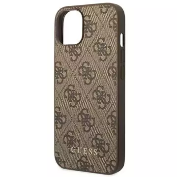 Etui Guess GUHCP14MG4GFBR do Apple iPhone 14 Plus 6,7" brązowy/brown hard case 4G Metal Gold Logo