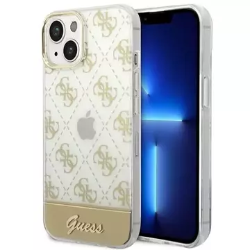 Etui Guess GUHCP14MHG4MHG do Apple iPhone 14 Plus 6,7" złoty/gold hardcase 4G Pattern Script