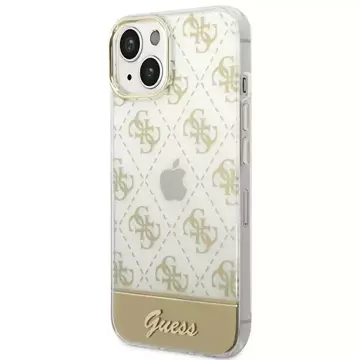 Etui Guess GUHCP14MHG4MHG do Apple iPhone 14 Plus 6,7" złoty/gold hardcase 4G Pattern Script