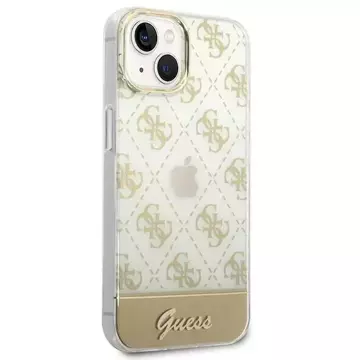 Etui Guess GUHCP14MHG4MHG do Apple iPhone 14 Plus 6,7" złoty/gold hardcase 4G Pattern Script