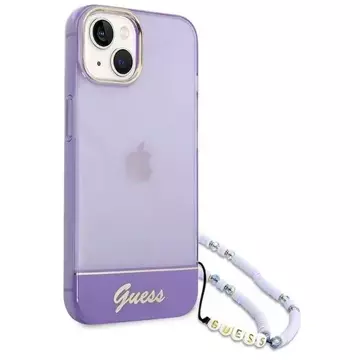 Etui Guess GUHCP14MHGCOHU do Apple iPhone 14 Plus 6,7" fioletowy/purple hardcase Translucent Pearl Strap