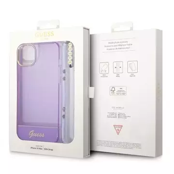 Etui Guess GUHCP14MHGCOHU do Apple iPhone 14 Plus 6,7" fioletowy/purple hardcase Translucent Pearl Strap