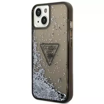 "Etui Guess GUHCP14MLFCTPK do Apple iPhone 14 Plus 6,7\" czarny/black hardcase Liquid Glitter Palm Collection"