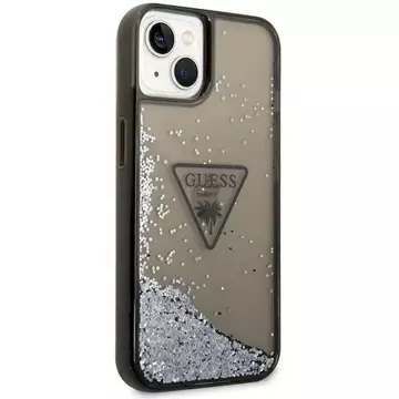 "Etui Guess GUHCP14MLFCTPK do Apple iPhone 14 Plus 6,7\" czarny/black hardcase Liquid Glitter Palm Collection"