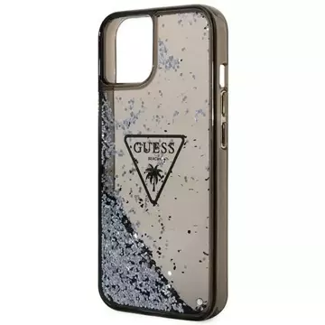 "Etui Guess GUHCP14MLFCTPK do Apple iPhone 14 Plus 6,7\" czarny/black hardcase Liquid Glitter Palm Collection"