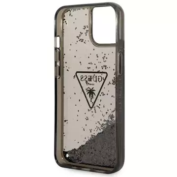 "Etui Guess GUHCP14MLFCTPK do Apple iPhone 14 Plus 6,7\" czarny/black hardcase Liquid Glitter Palm Collection"