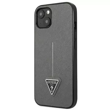 Etui Guess GUHCP14MPSATLG do Apple iPhone 14 Plus 6,7" srebrny/silver hardcase SaffianoTriangle Logo