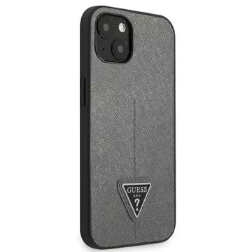 Etui Guess GUHCP14MPSATLG do Apple iPhone 14 Plus 6,7" srebrny/silver hardcase SaffianoTriangle Logo