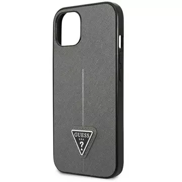 Etui Guess GUHCP14MPSATLG do Apple iPhone 14 Plus 6,7" srebrny/silver hardcase SaffianoTriangle Logo