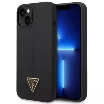 Etui Guess GUHCP14MSLTGK do Apple iPhone 14 Plus 6,7" czarny/black hardcase Silicone Triangle