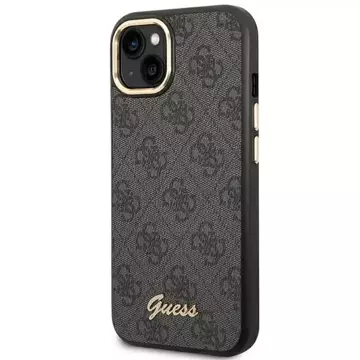 Etui Guess GUHCP14SHG4SHK do Apple iPhone 14 6,1" czarny/black hard case 4G Vintage Gold Logo