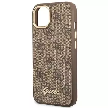 Etui Guess GUHCP14SHG4SHW do Apple iPhone 14 6,1" brązowy/brown hard case 4G Vintage Gold Logo