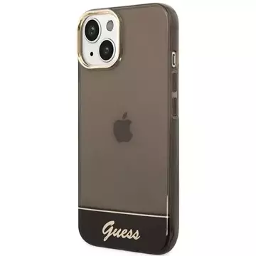 Etui Guess GUHCP14SHGCOK do Apple iPhone 14 6,1" czarny/black hardcase Translucent