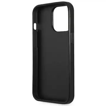 "Etui Guess GUHCP14XPSATLK do Apple iPhone 14 Pro Max 6,7\" czarny/black hardcase SaffianoTriangle Logo"