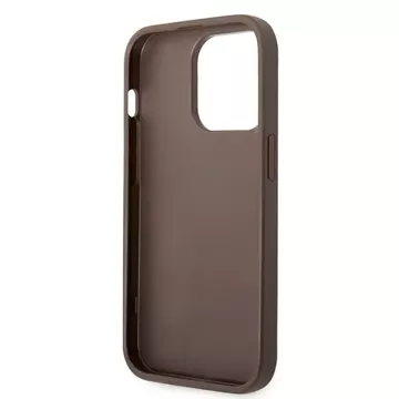 Etui Guess GUHCP15L4GMGBR do iPhone 15 Pro 6.1" brązowy/brown hardcase 4G Big Metal Logo