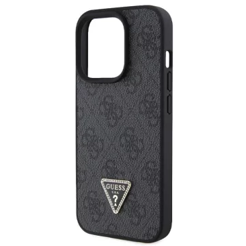 Etui Guess GUHCP15LP4TDPK do iPhone 15 Pro 6.1" czarny/black hardcase Leather 4G Diamond Triangle