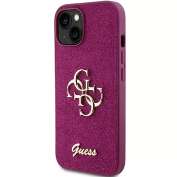 Etui Guess GUHCP15SHG4SGU do iPhone 15 6.1" fioletowy/purple hardcase Glitter Script Big 4G