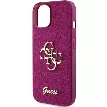 Etui Guess GUHCP15SHG4SGU do iPhone 15 6.1" fioletowy/purple hardcase Glitter Script Big 4G