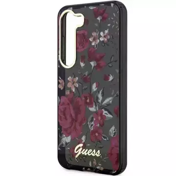 Etui Guess GUHCS23SHCFWSA do Samsung Galaxy S23 zielony/kaki hardcase Flower Collection