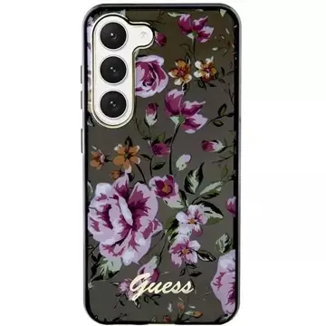 Etui Guess GUHCS23SHCFWSK do Samsung Galaxy S23 S911 czarny/black hardcase Flower Collection