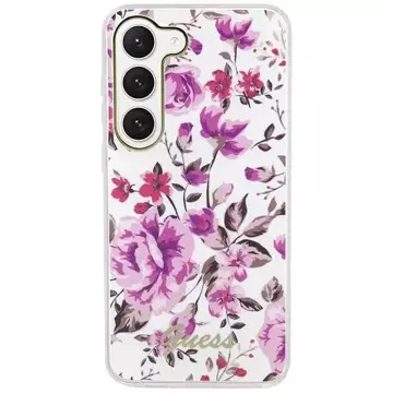 Etui Guess GUHCS23SHCFWST do Samsung Galaxy S23 S911 biały/white hardcase Flower Collection