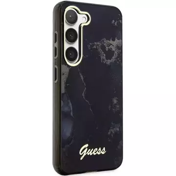 Etui Guess GUHCS23SHTMRSK do Samsung Galaxy S23 S911 czarny/black hardcase Golden Marble Collection