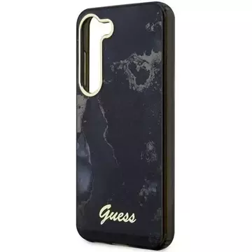 Etui Guess GUHCS23SHTMRSK do Samsung Galaxy S23 S911 czarny/black hardcase Golden Marble Collection