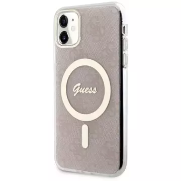 Etui Guess GUHMN61H4STP do iPhone 11 6.1"  hardcase 4G MagSafe