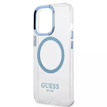 Etui Guess GUHMP13LHTRMB do iPhone 13 Pro / 13 6,1" hard case Metal Outline Magsafe