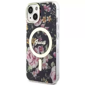 Etui Guess GUHMP14MHCFWSK do iPhone 14 Plus 6.7" hardcase Flower MagSafe