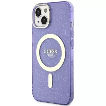 Etui Guess GUHMP14MHCMCGU do iPhone 14 Plus 6.7" hardcase Glitter Gold MagSafe