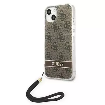 Etui Guess GUOHCP14MH4STW do Apple iPhone 14 Plus 6,7" brązowy/brown hardcase 4G Print Strap