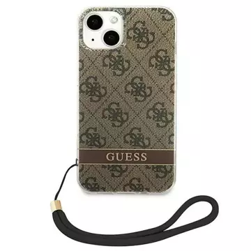 Etui Guess GUOHCP14MH4STW do Apple iPhone 14 Plus 6,7" brązowy/brown hardcase 4G Print Strap