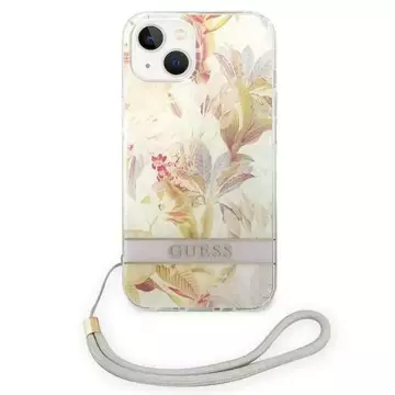 Etui Guess GUOHCP14MHFLSU do Apple iPhone 14 Plus 6,7" fioletowy/purple hardcase Flower Strap