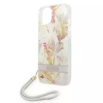 Etui Guess GUOHCP14MHFLSU do Apple iPhone 14 Plus 6,7" fioletowy/purple hardcase Flower Strap