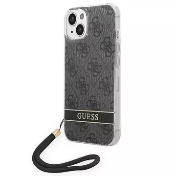 Etui Guess GUOHCP14SH4STK do Apple iPhone 14 6,1" czarny/black hardcase 4G Print Strap