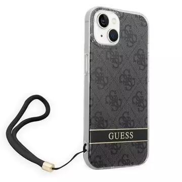 Etui Guess GUOHCP14SH4STK do Apple iPhone 14 6,1" czarny/black hardcase 4G Print Strap