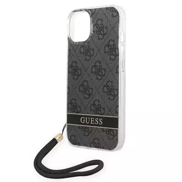 Etui Guess GUOHCP14SH4STK do Apple iPhone 14 6,1" czarny/black hardcase 4G Print Strap