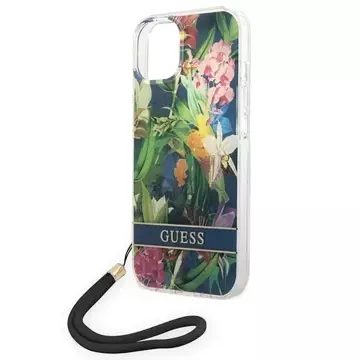 Etui Guess GUOHCP14SHFLSB do Apple iPhone 14 6,1" niebieski/blue hardcase Flower Strap