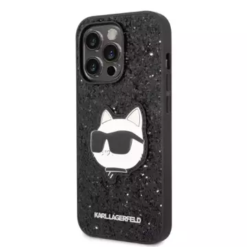 Etui Karl Lagerfeld KLHCP14LG2CPK do iPhone 14 Pro 6,1" hardcase Glitter Choupette Patch