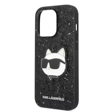 Etui Karl Lagerfeld KLHCP14LG2CPK do iPhone 14 Pro 6,1" hardcase Glitter Choupette Patch