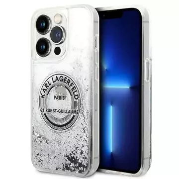 Etui Karl Lagerfeld KLHCP14XLCRSGRS do iPhone 14 Pro Max 6,7" hardcase Liquid Glitter RSG srebrny/silver