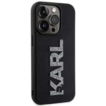 Etui Karl Lagerfeld KLHCP15X3DMBKCK do iPhone 15 Pro Max 6.7" czarny/black hardcase 3D Rubber Glitter Logo