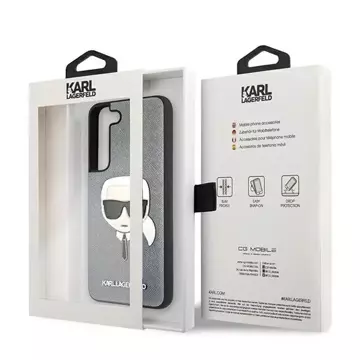 Etui Karl Lagerfeld KLHCS22MSAKHSL S906 do Samsung Galaxy S22  Plus hardcase Saffiano Ikonik Karl`s Head