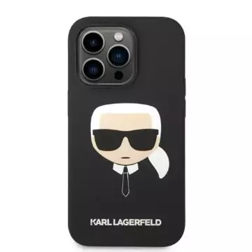 Etui Karl Lagerfeld KLHMP14LSLKHBK do iPhone 14 Pro 6,1" hardcase Silicone Karl`s Head Magsafe