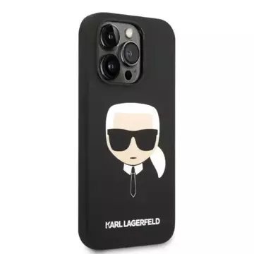 Etui Karl Lagerfeld KLHMP14LSLKHBK do iPhone 14 Pro 6,1" hardcase Silicone Karl`s Head Magsafe