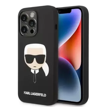 Etui Karl Lagerfeld KLHMP14LSLKHBK do iPhone 14 Pro 6,1" hardcase Silicone Karl`s Head Magsafe