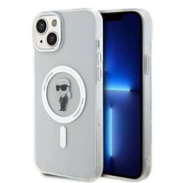 Etui Karl Lagerfeld KLHMP15MHFCKNOT do iPhone 15 Plus 6.7" transparent hardcase IML Ikonik MagSafe