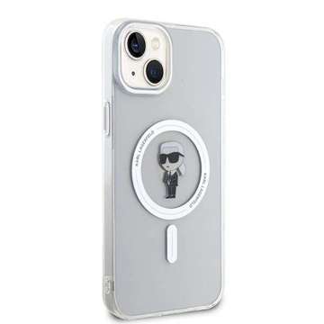 Etui Karl Lagerfeld KLHMP15MHFCKNOT do iPhone 15 Plus 6.7" transparent hardcase IML Ikonik MagSafe