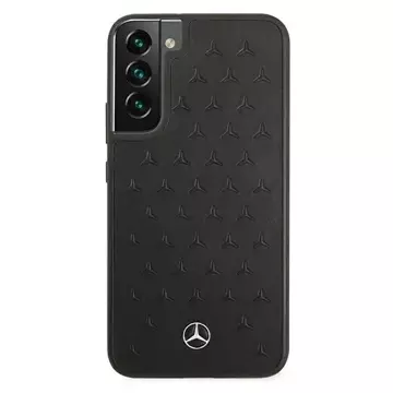 Etui Mercedes MEHCS22MPSQBK do Galaxy S22  S906 hardcase Leather Stars Pattern czarny/black